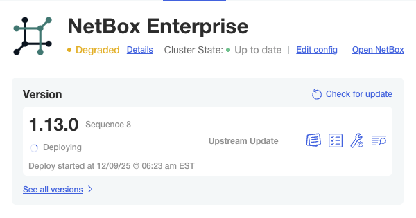 Screenshot: Deployment "Unavailable"