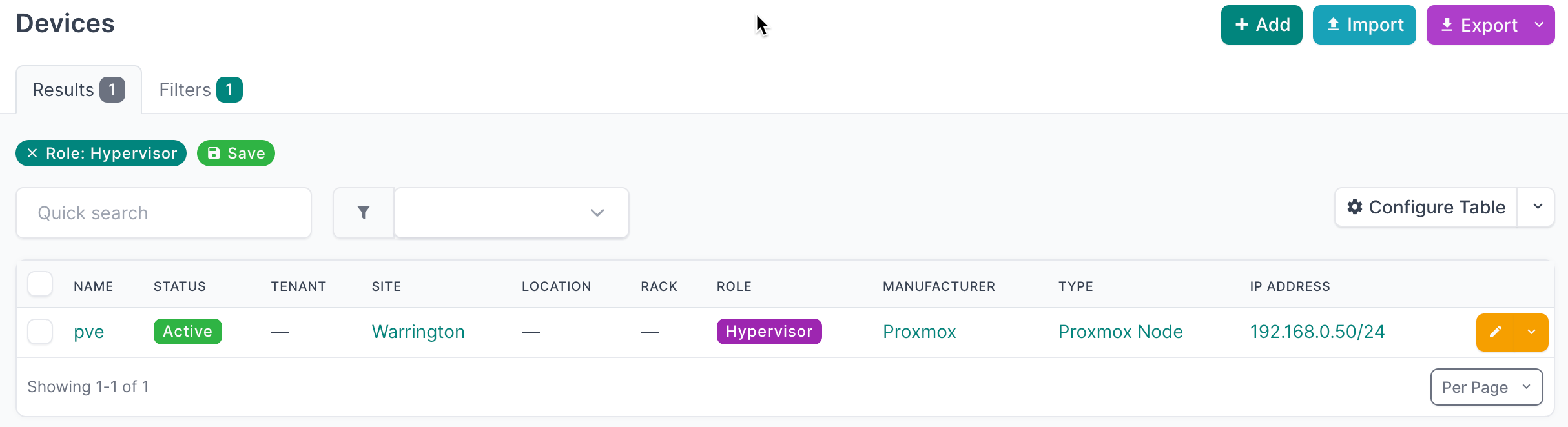 Proxmox nodes view